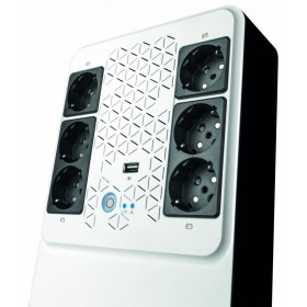 UPS Legrand MULTIPLUG 800, 800VA/480W, 6x German standard sockets, USB charger, baterie 1x 12V 7.2Ah, 230V, tehnologie Line inte