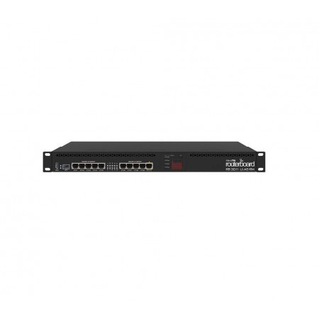MikroTik RouterBOARD 3011UiAS with Dual core 1.4GHz ARM CPU, 1GB RAM ,10xGbit LAN, 1xSFP port, RouterOS L5, 1U rackmount case, L