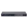 Dahua Managed Switch 18 porturi, 16 porturi POE, Gigabit, Port 1-16:16 × 10M/100M/1000MBase-T (PoE), Port 17-18:2 × 10M/100M/100