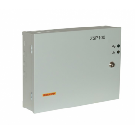 Sursa de alimentare pentru sisteme de detectie incendiu 24V/4A in cutie metalica Merawex ZSP100-4A-07, loc pentru 2 acumulatori,