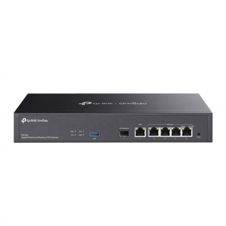 "Omada Gigabit Rackmount/Desktop VPN Router PORT: 1× Gigabit SFP WAN/LAN Port, 1× Gigabit RJ45 WAN Port, 4× Gigabit WAN/LAN RJ45