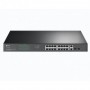 "18-Port Gigabit Rackmount  Switch with 16-Port PoE+ PORT: 16× Gigabit PoE+ Ports, 2× Gigabit Non-PoE Ports, 2× Combo Gigabit SF