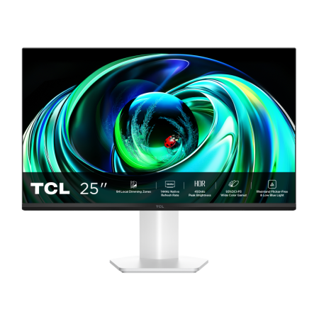 Monitor Gaming QD-Mini LED TCL 25G54, 24.5", Full HD (1920x1080), 144Hz, 5ms, HDR450, HDMI, VGA, Jack