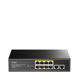CUDY 8-Port 10/100M PSE RJ-45  +2 RJ45 10/100/1000M Uplink Port Unmanaged PoE+ Switch,CCTV/VLAN/Watchdog ON/OFF Switch(New versi