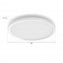 Plafoniera inteligenta LED RGB Philips Hue Surimu, Bluetooth, 40W, 2850 lm, lumina alba si color (2000-6500K), IP20, 39.5cm, Alu