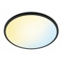 Plafoniera LED WiZ SuperSlim, Wi-Fi, control vocal, 22W, 2450 lm, lumina alba (2700-6500K), IP20, 43cm, Negru
