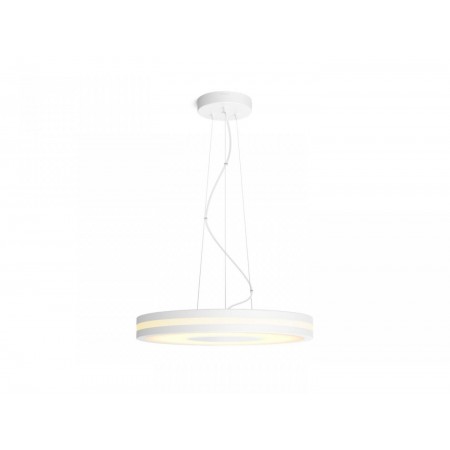 Pendul LED Philips Hue Being, Bluetooth, 25W (204W), 2900 lm, lumina alba (2200-6500K), IP20, 48.2x158cm, Alb, Intrerupator cu v