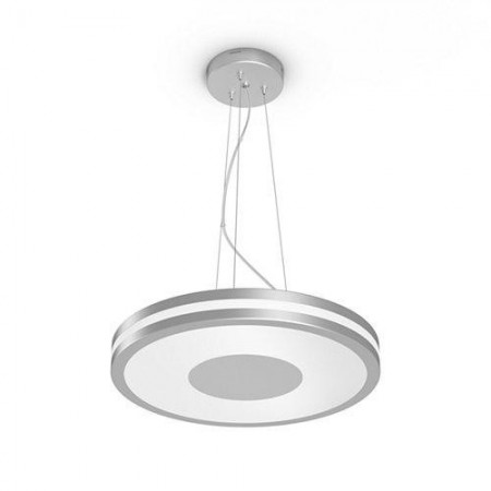 Pendul LED Philips Hue Being, Bluetooth, 25W (204W), 2900 lm, lumina alba (2200-6500K), IP20, 48.2x158cm, Argintiu, Intrerupator