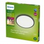 Plafoniera LED pentru exterior Philips SuperSlim, 15W, 1300 lm, lumina calda (2700K), IP54, 25 cm, Negru