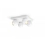 Spot LED Cvadruplu Philips Hue Buckram, Bluetooth, 4xGU10, 4x5W, 1400 lm, lumina alba (2200-6500K), IP20, 24x24x10.3cm, Metal, A